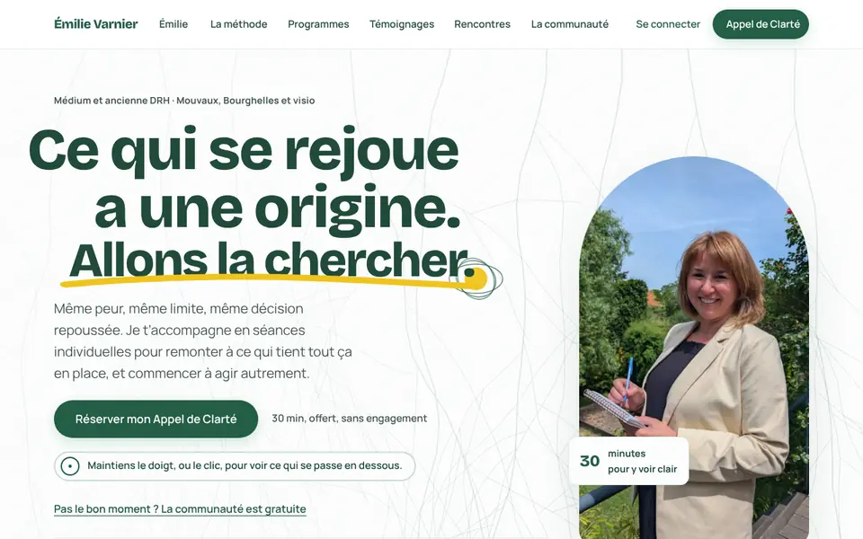 Page d&rsquo;accueil de emilievarnier.fr